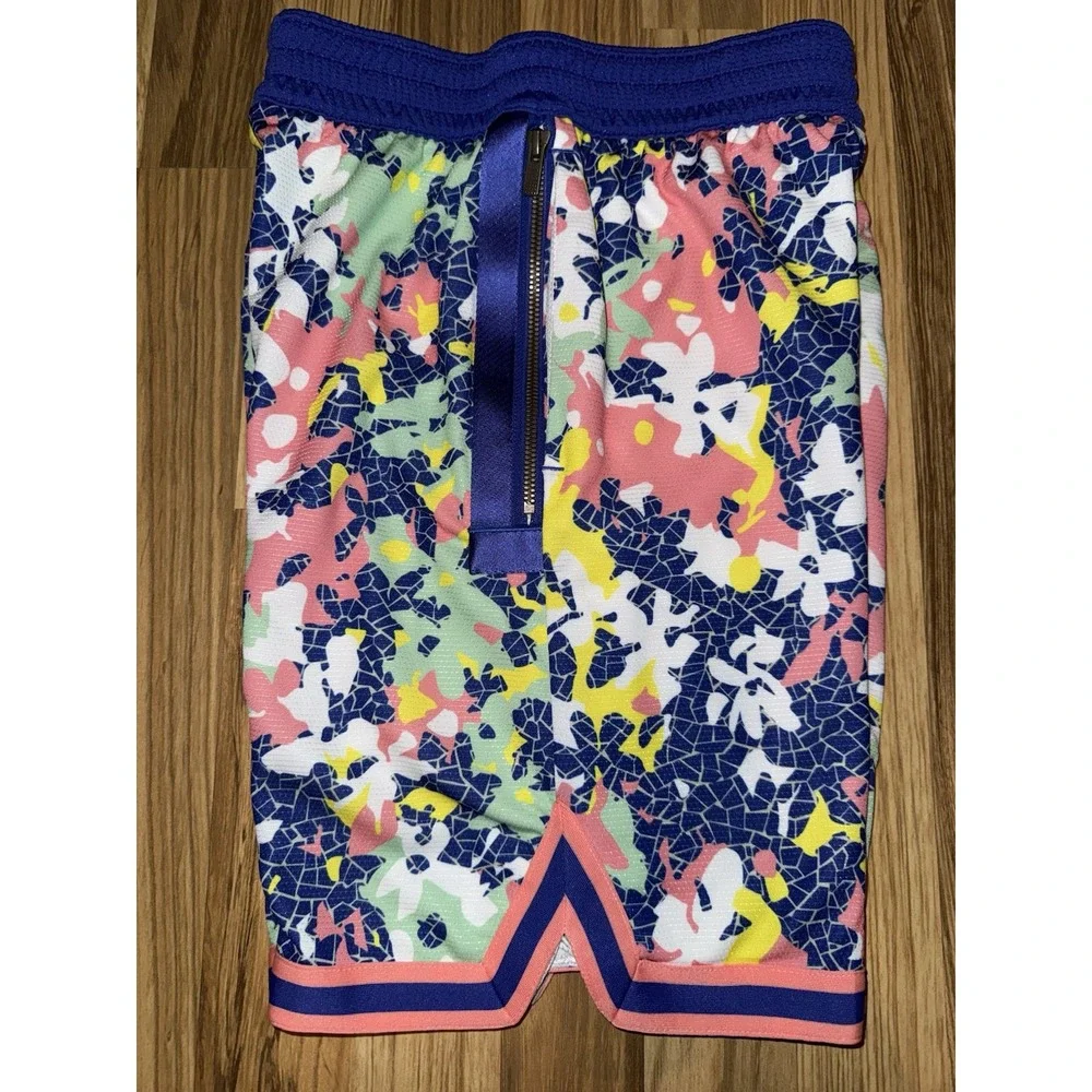 Nike NDA bloomin' dri-fit girl's size‎ Large purple logo BASKETBALL SHORTS Camo